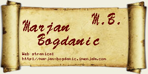 Marjan Bogdanić vizit kartica